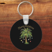 Porte-clés Merry Christmas Palm Tree Light Hawaiian Trocal Ch (Recto)