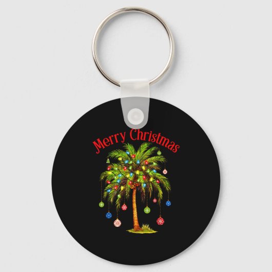 Porte-clés Merry Christmas Palm Tree Light Hawaiian Trocal Ch (Recto)