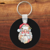 Porte-clés Merry Christmas Patchwork Santa Claus Face X-mas H (Recto)