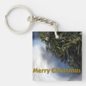 Porte-clés Merry Christmas Pine Tree and Snow (Devant)
