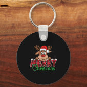 Porte-clés Merry Christmas Reindeer Men Women Family Matching (Recto)