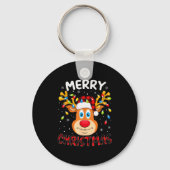 Porte-clés Merry Christmas Reindeer Xmas Family Men Women Kid (Recto)