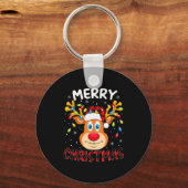 Porte-clés Merry Christmas Reindeer Xmas Family Men Women Kid (Recto)