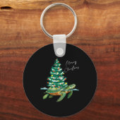 Porte-clés Merry Christmas Sea Turtle Xmas Tree Lights Pjs Me (Recto)