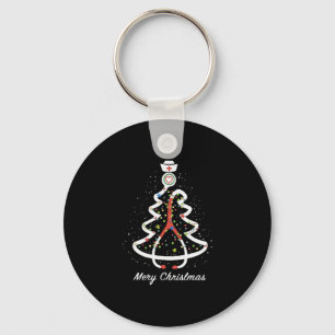Porte-clés merry christmas stéthoscope pine noel nurse