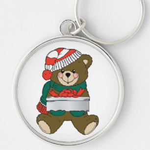 PORTE-CLÉS "MERRY CHRISTMAS" TEDDY BEAR