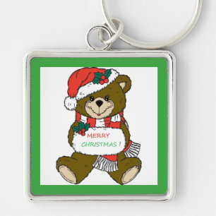 PORTE-CLÉS " MERRY CHRISTMAS " TEDDY BEAR