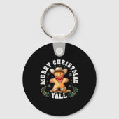 Porte-clés Merry Christmas Yall Gingerbread Cowboy Western Xm (Recto)