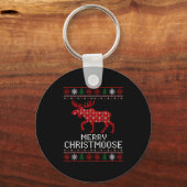 Porte-clés Merry Christmoose Funny Christmas Moose Sweater An (Recto)