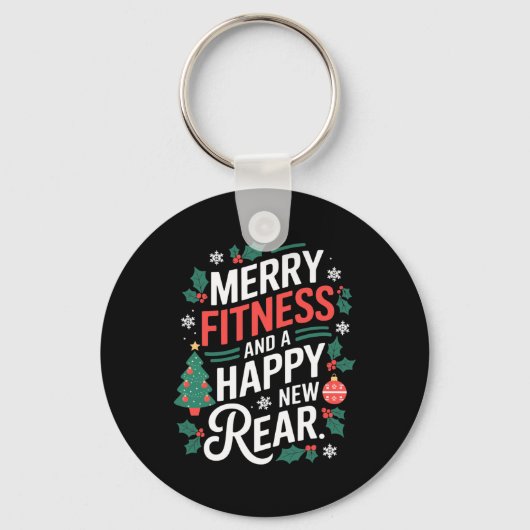 Porte-clés Merry Fitness And A Happy New Rear Fitmas Christma (Recto)