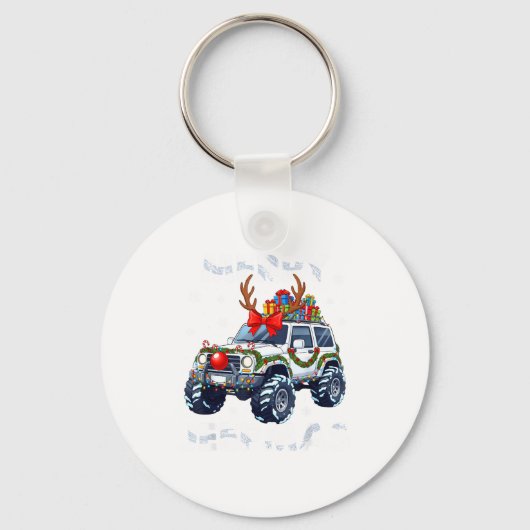 Porte-clés Merry Jeepmas Ugly Light Reindeer Christmas Funny (Recto)