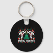 Porte-clés Merry Kickmas Funny Karate Jiu Jitsu Ugly Christma (Recto)