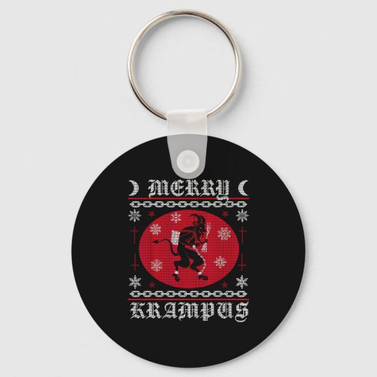 Porte-clés Merry Krampus. Goth Christmas Ugly Sweater. Krampu (Recto)