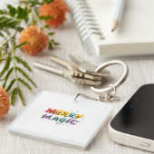 Porte-clés Merry Magic Colorful Illustration (Devant Droit)