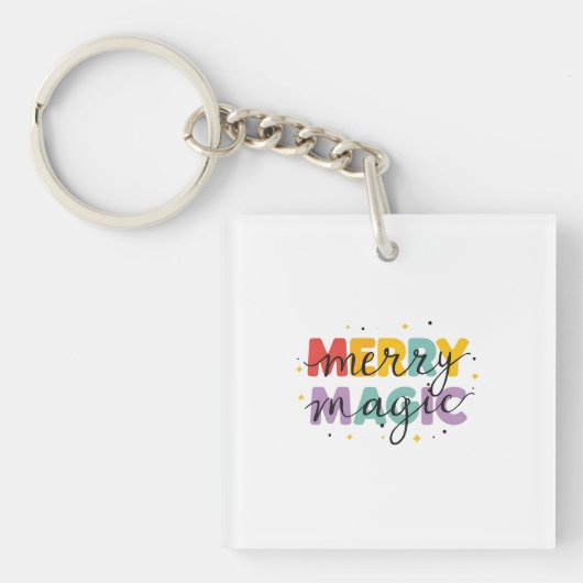 Porte-clés Merry Magic Colorful Illustration (Devant)