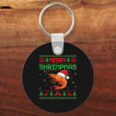 Porte-clés Merry Shrimpmas Funny Shrimp Ugly Christmas Sweate (Recto)