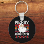 Porte-clés Merry Swishmas Basketball Xmas Ugly Christmas Men (Recto)