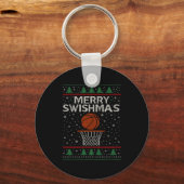 Porte-clés Merry Swishmas Ugly Christmas Sweater Basketball J (Recto)