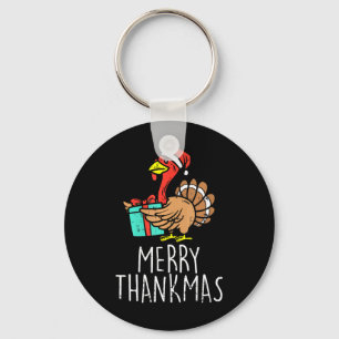 Porte-clés Merry Thankmas Santa Turkey Day Thanksgiving