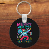 Porte-clés Merry Vibes Only Santa Christmas Disco Retro 70s 8 (Recto)