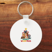 Porte-clés Merry Woofmas - Merry Christmas For Dog Lovers (4) (Recto)
