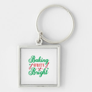 Porte-clés Merry Xmas Baking Spirits Bright
