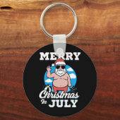 Porte-clés Merrychristmas In July Funny Santa  (Recto)