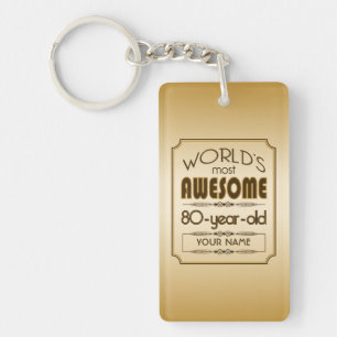 Porte-clés Merveilleuse célébration du 80e anniversaire de
