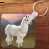 Porte-clés "Merveilleuse : Pom-Pom Blanc Alpaca Unicorn" (Verso)