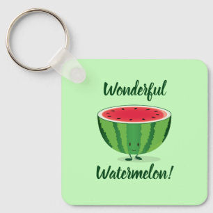 Porte-clés Merveilleuse Watermelon Green Fruit Food