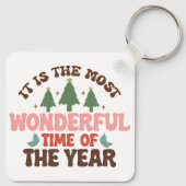 Porte-clés Merveilleux temps Retro Super vacances de Noël (Dos)