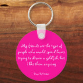 Porte-clés Mes amis et poisson rouge - Clavier (Recto)