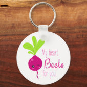 Porte-clés Mes betteraves de coeur pour vous (Recto)