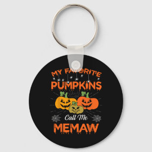 Porte-clés Mes Citrouilles préférés m'appellent Memaw Hallowe