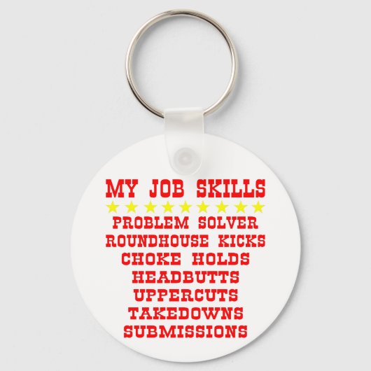 Porte-clés Mes compétences professionnelles; coups, coups, pr (Recto)