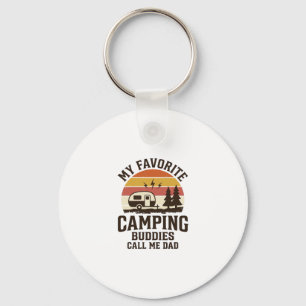 Porte-clés Mes copains de camping préférés m'appellent Papa V