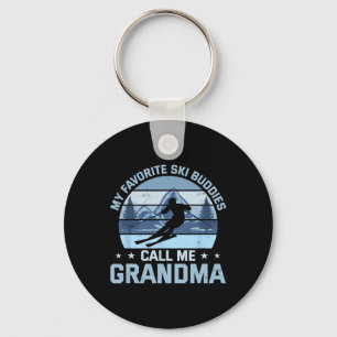 Porte-clés Mes copains de ski préférés m'appellent grand-mère