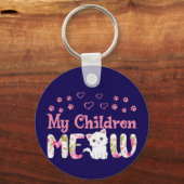 Porte-clés Mes enfants Meow Porte - clé (Verso)