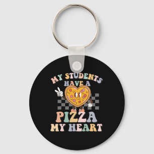 Porte-clés Mes Étudiants Ont Une Pizza-Mon coeur