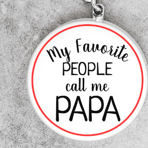Porte-clés Mes Gens Favoris M'Appelent Papa Funny