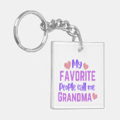 Porte-clés Mes Gens Préférés M'Appelent Grand-Mère (Devant gauche)