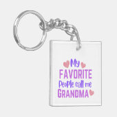 Porte-clés Mes Gens Préférés M'Appelent Grand-Mère (Devant gauche)