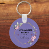 Porte-clés mes gens préférés m'appellent maman porte - clé (Recto)