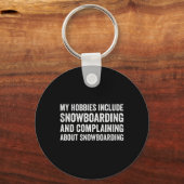 Porte-clés Mes Hobbies Inclure Snowboard Funny Snowboarder (Recto)