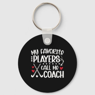 Porte-clés Mes Joueurs Favoris M'appellent Coach Field Hockey