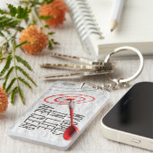 Porte-clés "Mes objectifs sont clairs" Motivation Affirmation (Devant droit)