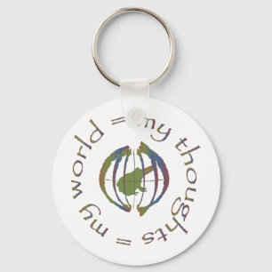 Porte-clés "Mes pensées = mon monde "
