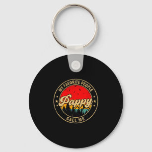 Porte-clés Mes personnes préférées m'appellent Pappy Retro po