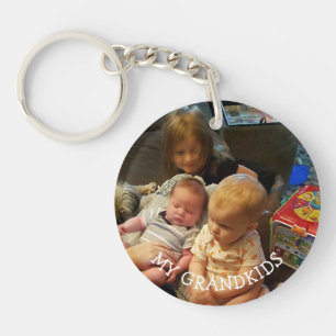 Porte-clés Mes petits-enfants cadeau photo
