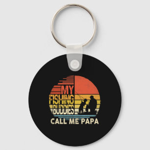 Porte-clés Mes potes de pêche m'appellent Papa Shirt Fête des